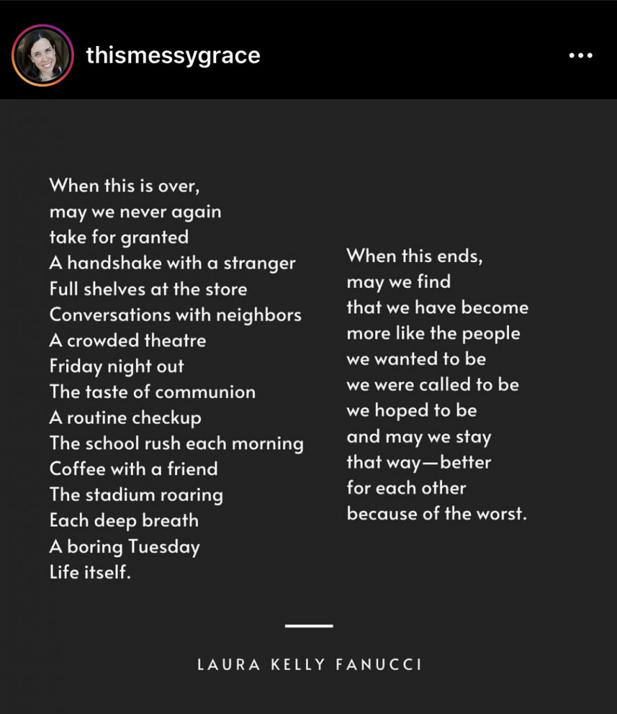 Instagram poem - "When this is over" by @thismessygrace